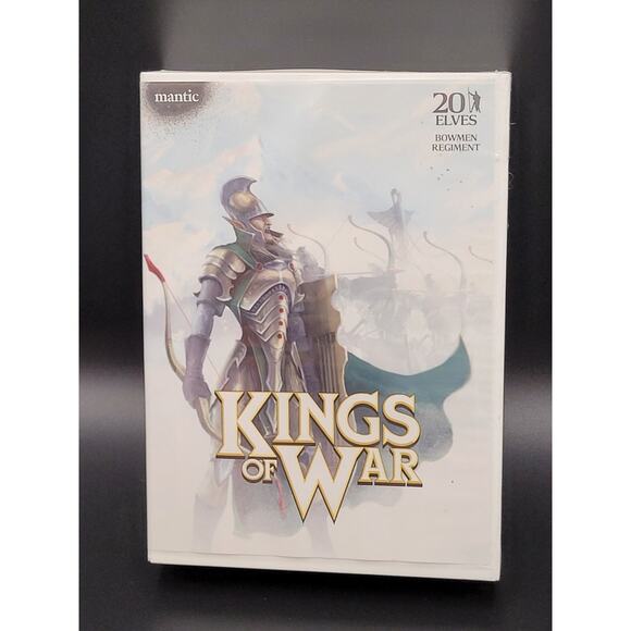 Kings Of War Elf Bow Regiment 20 Figures Open Box Wargaming Strategy Unpainted - Picture 1 of 9